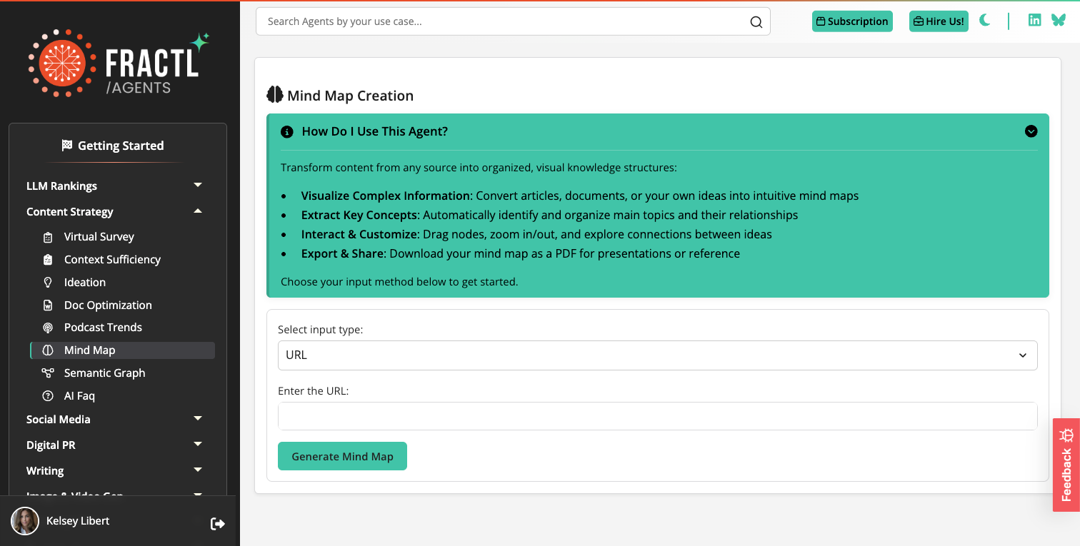 Mind Map Agent Dashboard